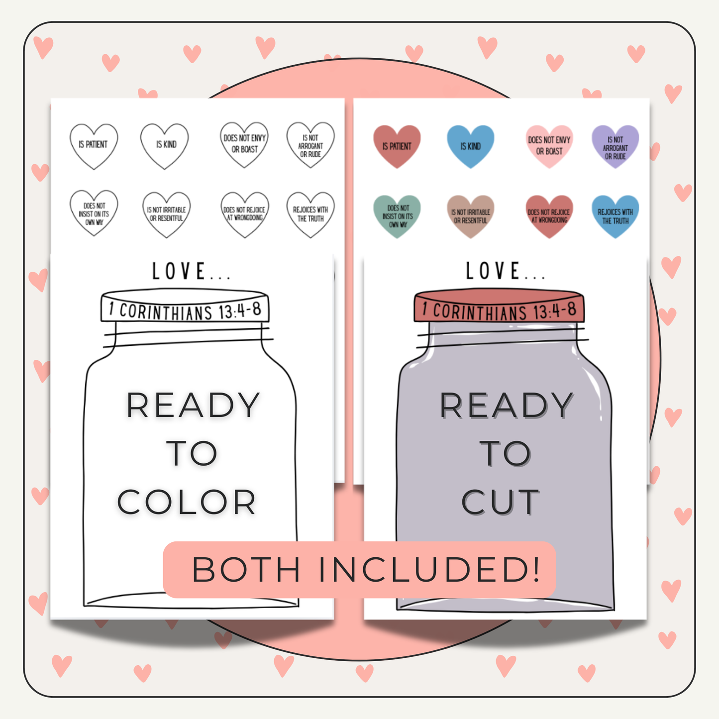 1 Corinthians 13 Love Jar Craft - Digital Download