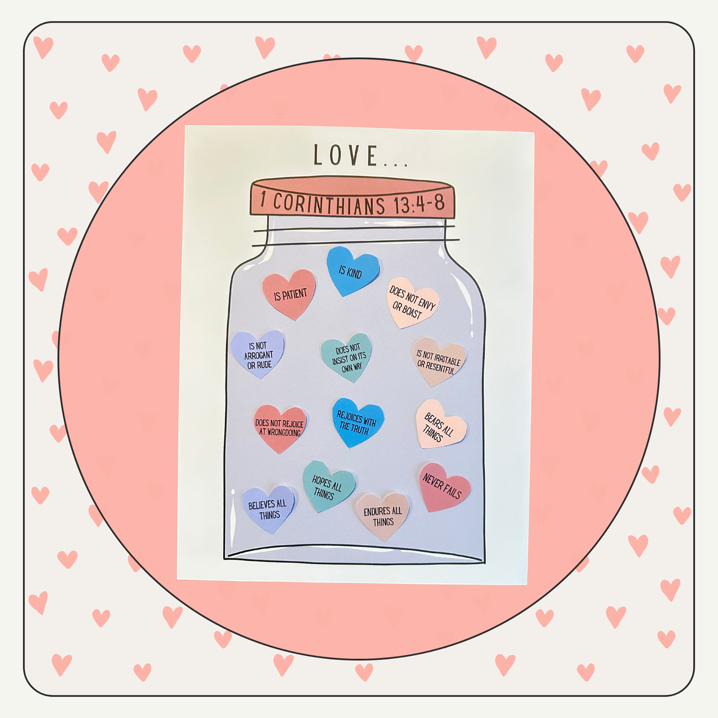 1 Corinthians 13 Love Jar Craft