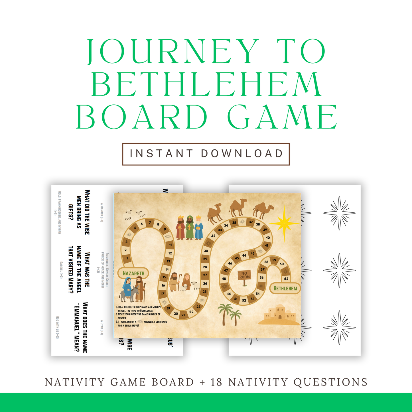 Journey to Bethlehem Printable - Digital Download